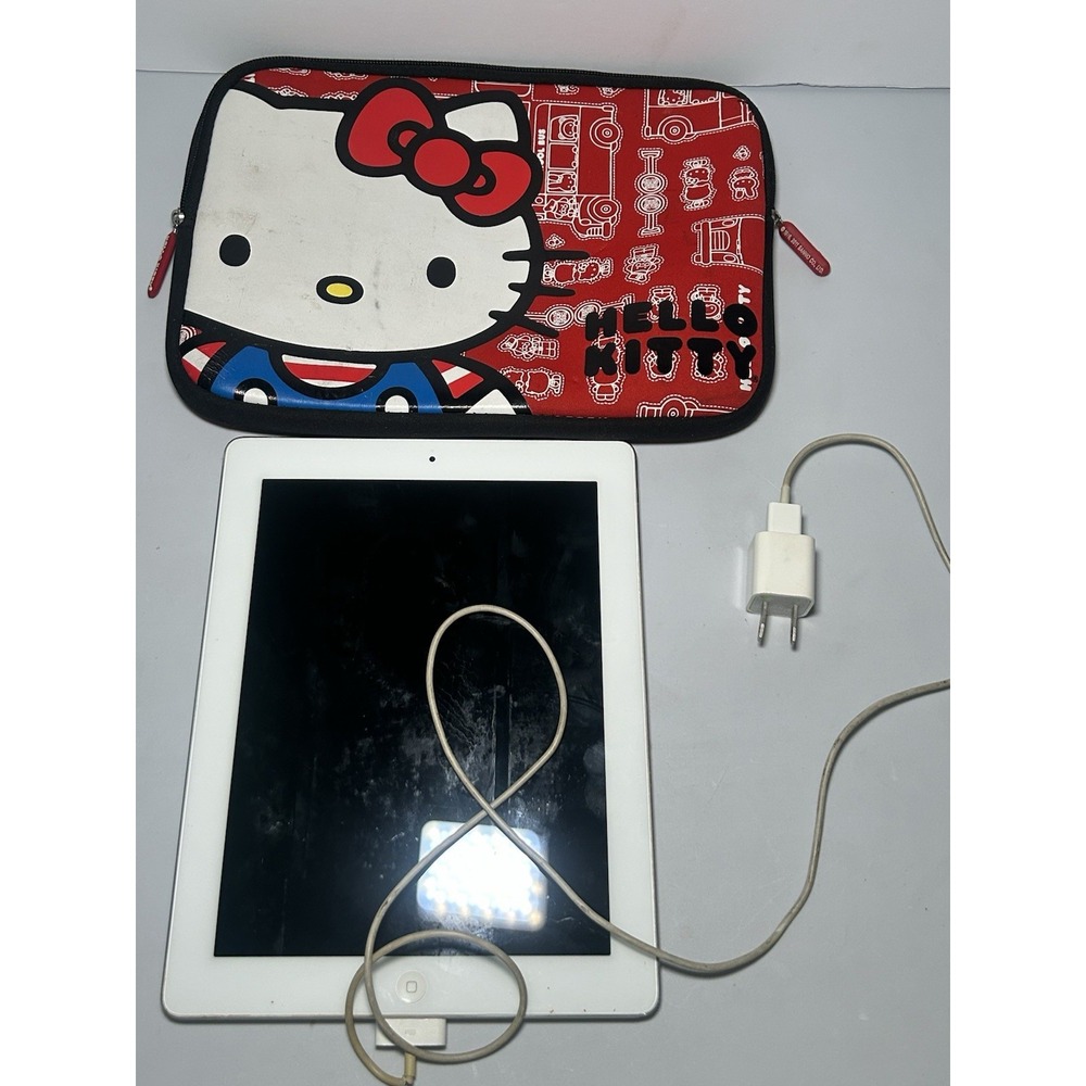 Apple iPad (4th Generation) A1458 16 GB, Wi-Fi, 9 silver NOT WORKING OR TESTED